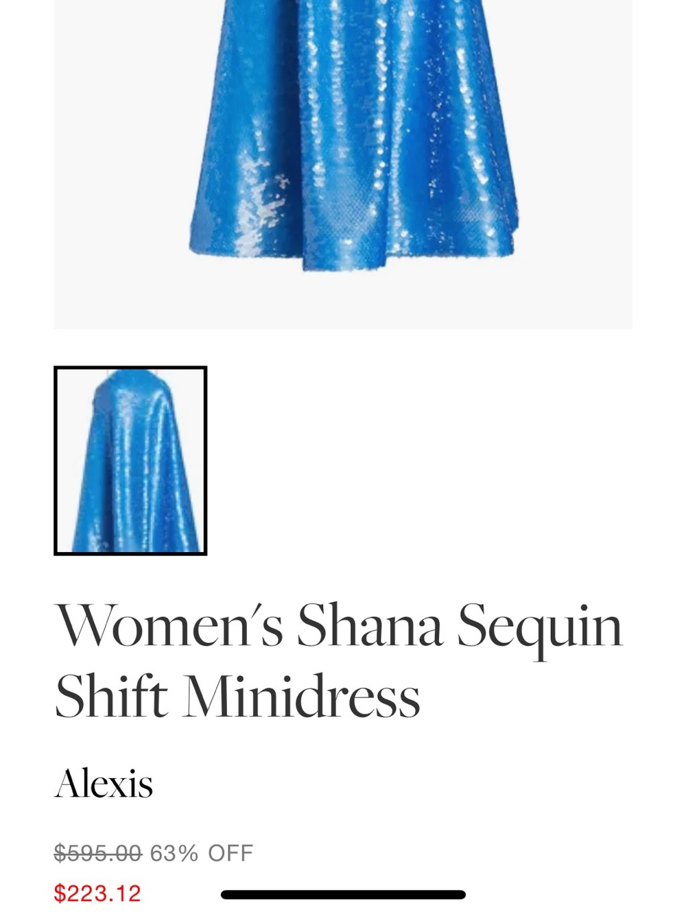 Never Worn Alexis Blue Sequin Dress